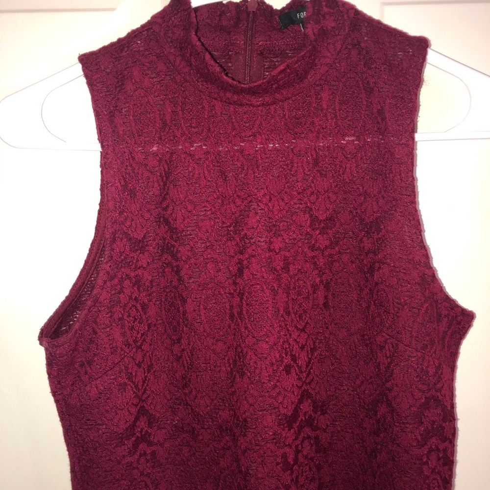 Lace Mock Neck Crop Top